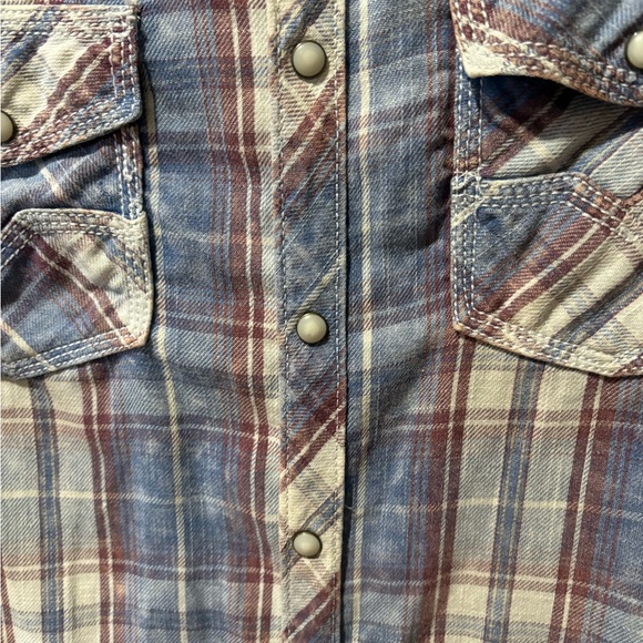 BKE Vintage standard fit men's pearl snap button-down shirt XL - Picture 4 of 12